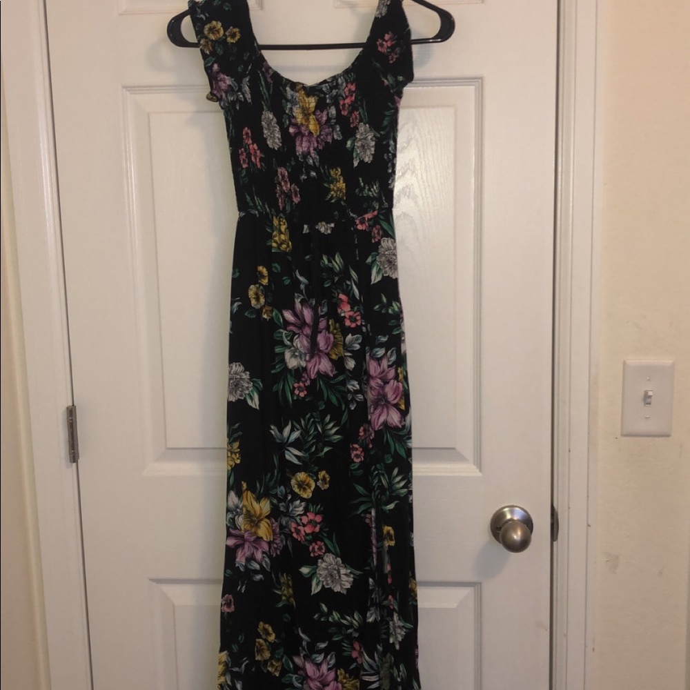 Off the shoulder floral maxi dress